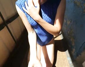 Analsex mit Frau auf dem Balkon